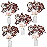 Maroon and Gold Graduation Decorations Set of 24 Class of 2025 Table Decor Congrats Grad Party Centerpiece Sticks Table Toppe