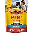 Zuke’s Mini Naturals Soft And Chewy Dog Treats For Training Pouch, Natural Treat Bites With Beef Recipe - 6 oz. Bag