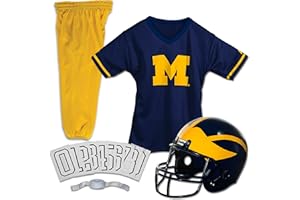 Franklin Sports NCAA Kids Football Uniform Set-Youth Football Costume for Boys & Girls - Set Includes Helmet, Jersey & Pants