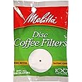 Melitta 3.5 Percolator Disc Coffee Filters, White, 100 Count