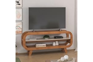 Rack 1,33 mt para TV até 60" com estrutura usinada MDF 15mm THEO cor Cinamomo/Off White - Artely