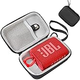 GeeRic Hard Case Compatible with JBL GO3, EVA Case for Protection and Outdoor, Black Case with Gray Liner