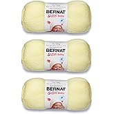 Bernat Softee Baby Solid Yarn - (3) Light Gauge 100% Acrylic - 5oz - Lemon - (3-Pack)