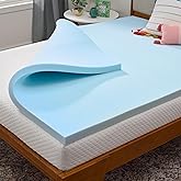 LINENSPA Memory Foam Mattress Topper - 2 Inch Gel Infused Memory Foam - Plush Feel - Cooling and Pressure Relieving - CertiPU