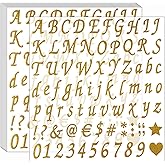 Waynoda 800 Pieces 10 Sheets Glitter Alphabet Letter Stickers, Self Adhesive Alphabet Number Stickers, letter and Number Stic