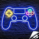 Kavaas Gamer Neon Sign, Game Controller Neon Sign for Gamer Room Decor - Gaming Neon Sign for Teen Boy Room Decor, LED Game N