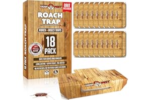 Trap a Pest - Cockroach Traps Indoor Sticky (18 Pack) - Glue Traps for Roaches Bug Traps with Roach Bait Traps - Long Lasting