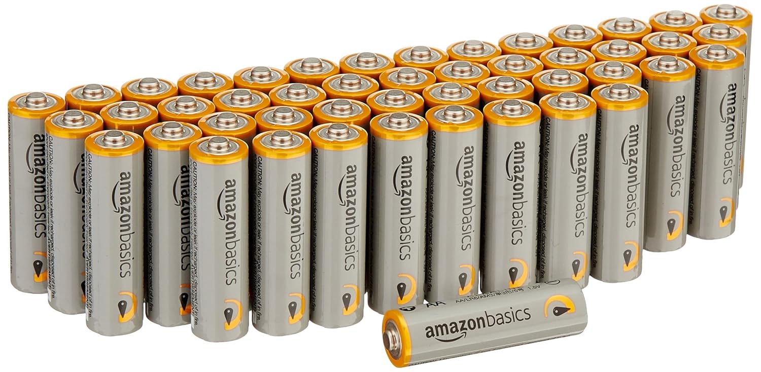 AmazonBasics AA 1.5 Volt Performance Alkaline Batteries - Pack of 48