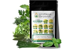 10 Herb Seeds Varieties - Indoor or Outdoor Seeds - Individually Packed Herb Seeds for Canada Gardens, Non-GMO Herb Seeds. Se