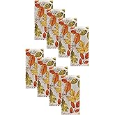 Elrene Home Fashions Autumn Leaves Printed Fall Cloth Dinner Napkins, 17" x 17", Set of 8