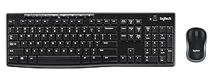 Logitech MK270 Wireless Keyboard and Mouse Combo - Keyboard and Mouse Included, 2.4GHz Dropout-Free Connection, Long Battery Life (Frustration-Free Packaging)