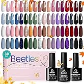 Beetles Gel Nail Polish Set-36 Colors Top Coat Gel Nail Polish Fall Gel Nail Polish Neutral Nude Pink Red Blue Green Brown Go