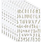 8 Sheets Vinyl Alphabet Letter Sticker Cursive Alphabet Letter Script Pantry Labels Self-Adhesive Vinyl Sticker for Scrapbook