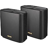 ASUS ZenWiFi AX Whole-Home Tri-band Mesh WiFi 6 System (XT8) - 2 pack, Coverage up to 5,500 sq.ft or 6+rooms, 6.6Gbps, WiFi, 