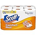 Scott ComfortPlus Toilet Paper, 12 Double Rolls, 231 Sheets per Roll, Septic-Safe, 1-Ply Toilet Tissue