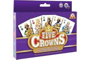 PlayMonster Five Crowns — The Game Isn't Over Until the Kings Go Wild! — 5 Suited Rummy-Style Card Game — For Ages 8+