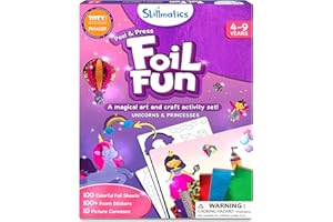 Skillmatics Art & Craft Activity - Foil Fun Unicorns & Princesses, No Mess Art for Kids, Craft Kits & Supplies, DIY Creative 