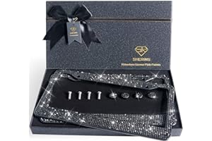 Shering Bling 2 Pack License Plate Frame with Premium Gift Box 1200pcs Rhinestones for Women (Black Rhinestones)