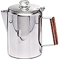 ZOWIE KING Camping-Fire Coffee Percolator Stovetop Pot- Stainless Steel Stove top Coffee Pot, Unleash Flavor in the Great Out