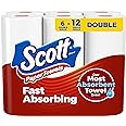 Scott Paper Towels, Choose-A-Sheet, 6 Double Rolls = 12 Regular Rolls (100 Sheets Per Roll)