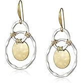 Robert Lee Morris Wire Wrapped Orbital Circle Drop Earrings