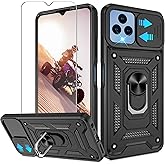 for T-Mobile REVVL 6 5G Case, Revvl 6X 5G Case with HD Screen Protector, 360° Rotation Ring Kickstand [Military Grade] Protec