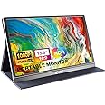 KYY Portable Monitor 15.6inch 1080P FHD USB-C, HDMI Computer Display HDR IPS Gaming Monitor w/Premium Smart Cover & Screen Pr