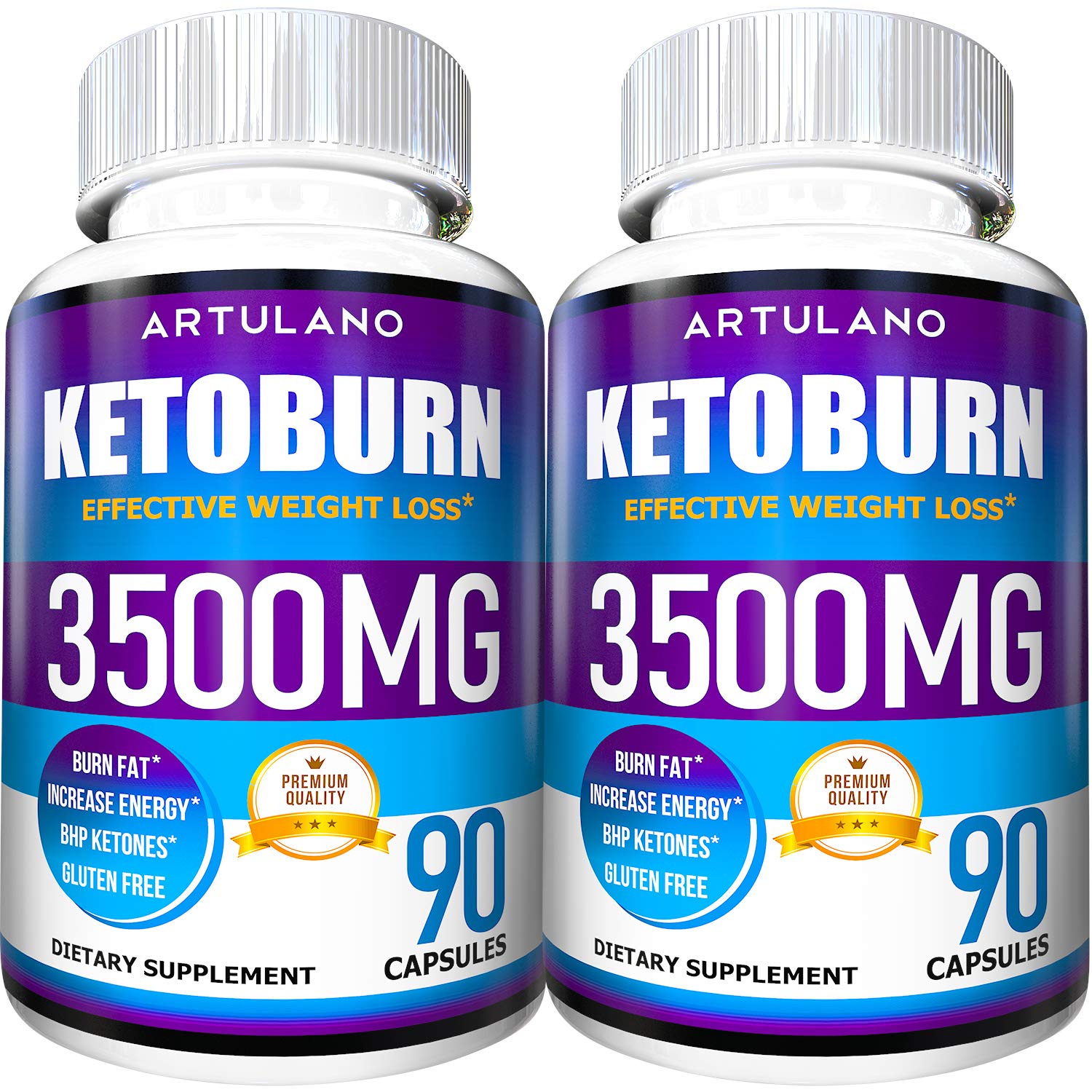 Keto Pills - 5X Potent (2-Pack | 180 Capsules) - Weight Loss Keto Burn Diet Pills - Boost Energy and Metabolism - Exogenous Keto BHB Supplement for Women and Men - 90 Capsules