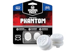 KontrolFreek FPS Freek Phantom for PlayStation 4 (PS4) Controller | Performance Thumbsticks | 2 High-Rise Concave | White