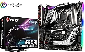 MSI MPG Z390 Gaming PRO Carbon AC LGA1151 (Intel 8th and 9th Gen) M.2 USB 3.1 Gen 2 DDR4 HDMI DP Wi-Fi SLI CFX ATX Z390 Gaming Motherboard