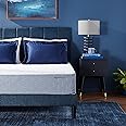 Amazon Basics Cooling Gel-Infused, Medium-Firm Memory Foam Mattress, CertiPUR-US Certified - Queen Size, 10 Inch (White/Gray)