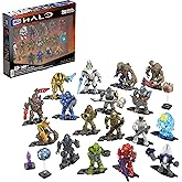 MEGA Halo Action Figures Building Toys Set, Character Pack with 339 Pieces, Poseable Articulation, 2 Inches Tall, Kids or Adu