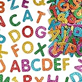 READY 2 LEARN Glitter Foam Stickers - Alphabet - Pack of 156 Letters - Self-Adhesive Stickers for Kids - Stickers for Scrapbo