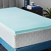 Amazon Basics Cooling Gel-Infused Memory Foam Mattress Topper, CertiPUR-US Certified, 2 Inches, Twin, Blue