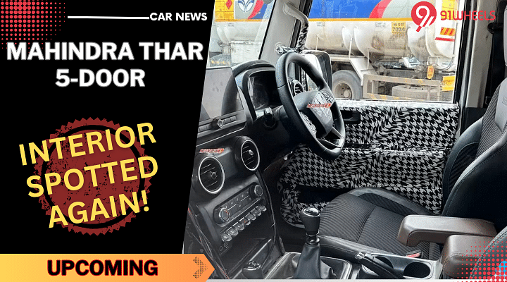 Upcoming Mahindra Thar 5-Door Interior Leaked Again - Shows New Touchscreen