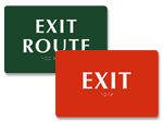 Braille Exit Signs | Tactile Exit Signs