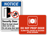 Do Not Prop Door Open Signs