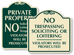 Designer No Soliciting Signs