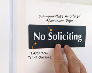 Low Cost No Soliciting Door Sign