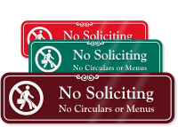 No Soliciting Graphic ShowCase™ Wall Sign