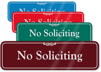 No Soliciting Sign