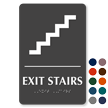 Braille Exit Stairs Sign