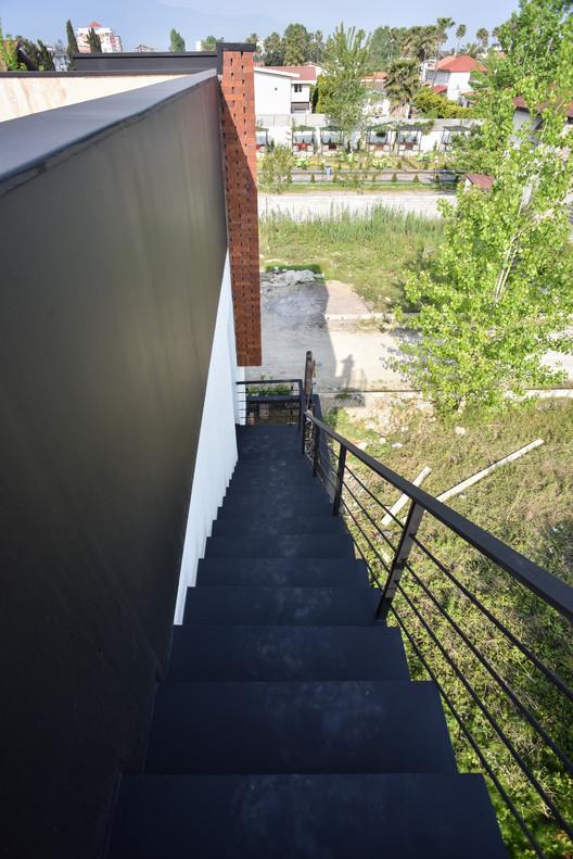 Maziar Brick House / Naghshe Khak Architectural Group - Stairs, Handrail