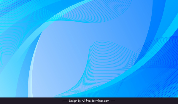 abstract background template blue dynamic curves sketch 