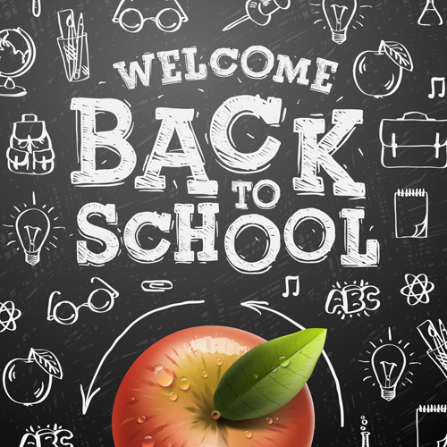 back to school background graphics vector 