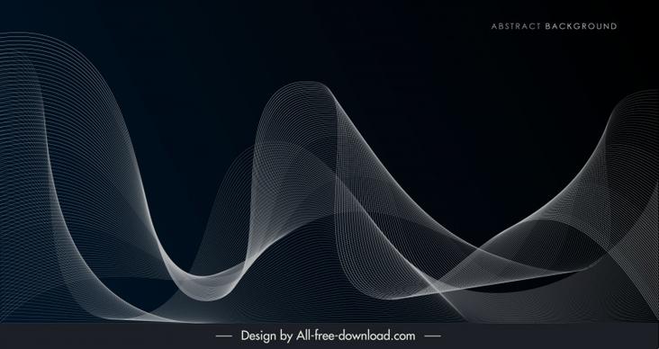 abstract background template dark grey wavy lines