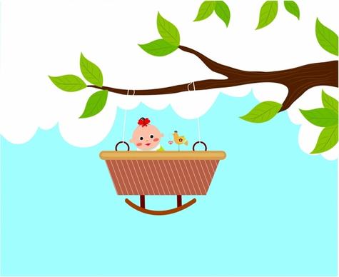 Baby Bassinet on a Branch