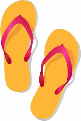 Beach sandals. Vector.