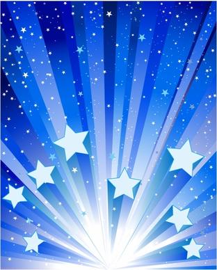 Blue Star Exploding Background