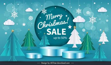  christmas sale banners template elegant modern 3d